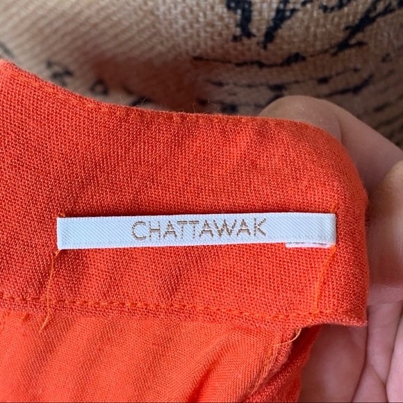 Chattawak Key Hole Linen Style Midi Dress - Picture 14 of 15